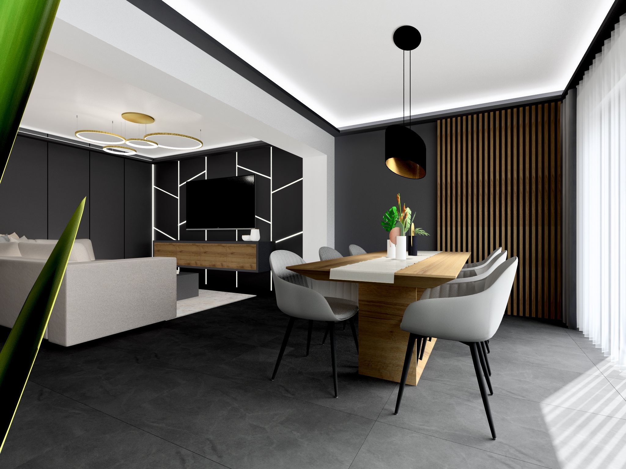 Modern elegancia sötét tónusokkal